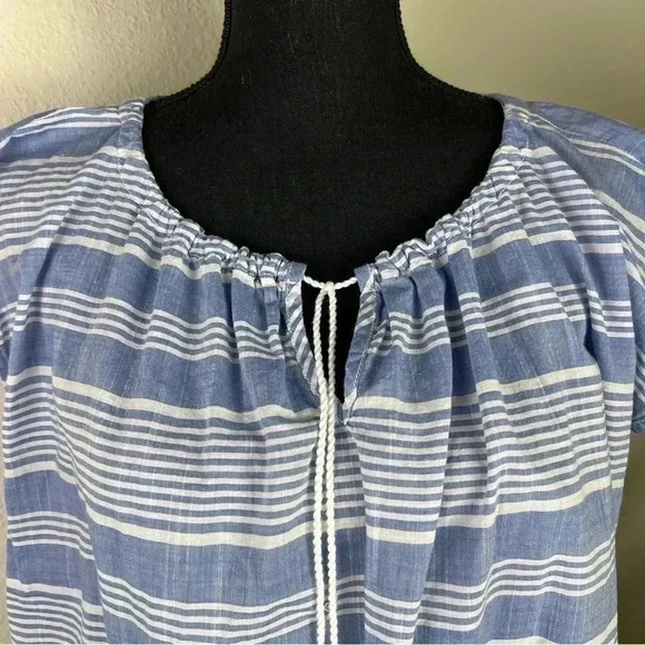 Tommy Hilfiger Cap Sleeve Blue White Sleeveless Top size XL - Picture 5 of 11